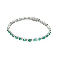 Vicenza - Piazzetta Palladio 2 - Armband Crivelli SMERALDO in Weißgold Smeraldo 5.20 Ct 421-BR-OV-4-3 - 421-BR-OV-4-3